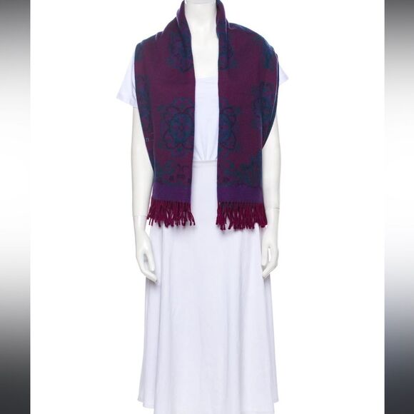 CHRISTIAN DIOR Wool vintage scarf - Picture 4 of 8